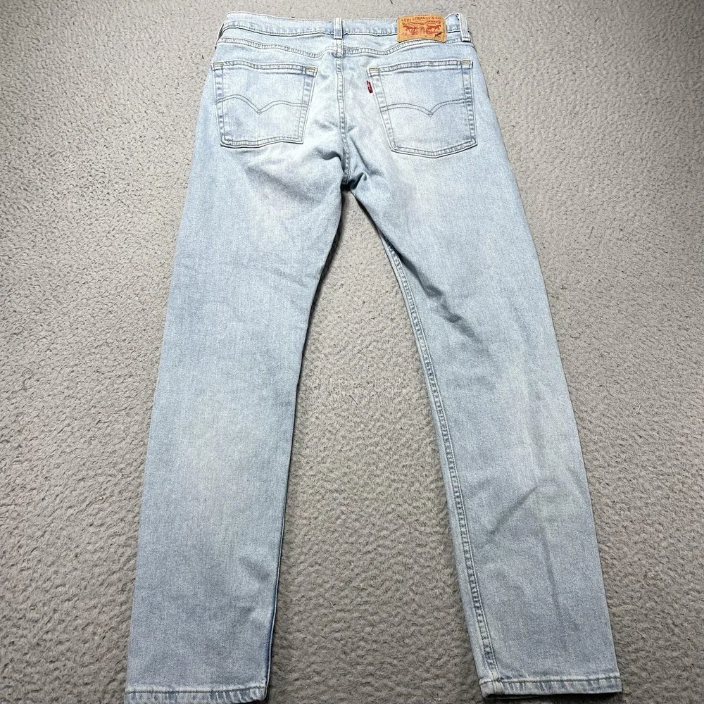 Levis 510 Jeans Mens 30x30 Blue Light Wash Slim Skinny Stretch Denim Pants